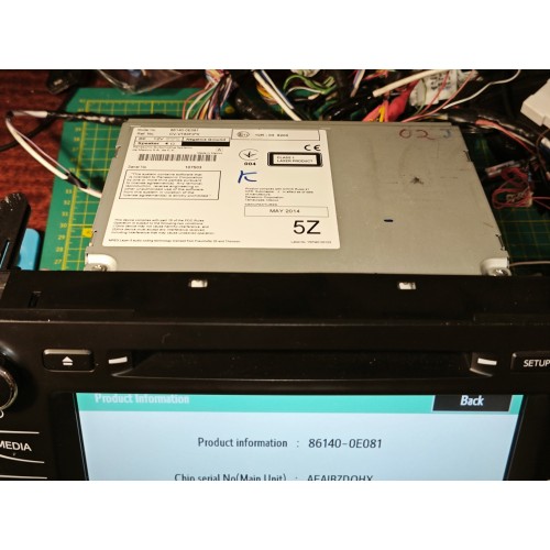 86140-0E081 Toyota Highlander 2015 Display Unit (59034) TTG2 EU